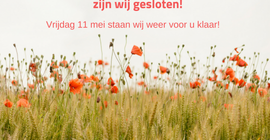 Donderdag 10 mei Hemelvaartsdag